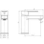 SCHÜTTE Mitigeur de lavabo ELEPHANT chrome