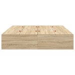 vidaXL Cadre de lit de rangement en chêne Sonoma 140x200 cm