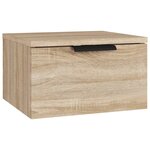 vidaXL Table de chevet murale Chêne sonoma 34x30x20 cm