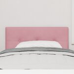 Tête de lit LED vidaXL capitonnée rose 80 cm en velours