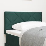 vidaXL Tête de lit LED Vert Foncé Ensemble de 2 Vert Foncé Tissu