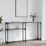 vidaXL Table console sonoma gris 145x22 5x75 cm bois d'ingénierie