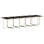 vidaXL Ensemble à manger de jardin et coussins 17 Pièces mélange beige