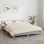 vidaXL Couverture lestée Crème clair 220x230 cm 11 kg Tissu