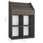 vidaXL Porte-revue pour enfants Gris et chêne sonoma Bois d'ingénierie