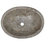 vidaXL Lavabo Gris 53x40x15 cm Marbre