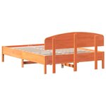 vidaXL Cadre de lit sans matelas cire marron 160x200cm bois pin massif