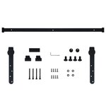 vidaXL Kit mini de porte d'armoire coulissante Acier au carbone 122 cm