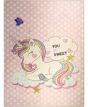 Tapis enfant LICORNE SWEET 120 x 160 cm - Rose