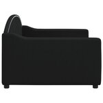 vidaXL Lit de repos sans matelas noir 90x190 cm tissu