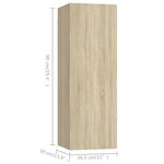 vidaXL Ensemble de meubles TV 4 Pièces Chêne sonoma Bois d'ingénierie