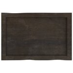 vidaXL Dessus de table bois massif traité bordure assortie
