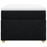 vidaXL Sommier à lattes de lit avec matelas Noir 90x190 cm Tissu