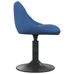 vidaXL Chaises pivotantes à manger lot de 6 bleu velours