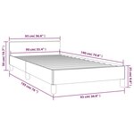 vidaXL Cadre de lit sans matelas bleu foncé 90x190 cm velours