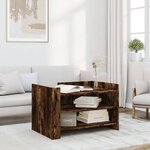 vidaXL Table basse chêne fumé 80x50x50 cm bois d'ingénierie