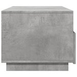 vidaXL Table basse avec lumières LED gris béton 90x49x40 cm