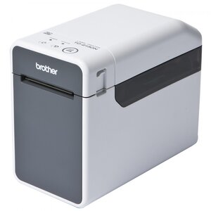 Imprimante d'étiquettes thermique Brother TD-2135N USB  LAN - Résolution 300 dpi - Vitesse 152 4 mm - Couleur Blanc/Gris