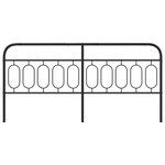 vidaXL Tête de lit métal noir 200 cm