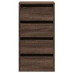 vidaXL Commode d'angle chêne marron 40x41x76 cm bois d'ingénierie