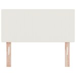 Tête de lit design simple crème 80 cm en tissu velours côtelé