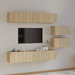 vidaXL Ensemble de meubles TV 6 Pièces Chêne sonoma Bois d'ingénierie