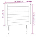 vidaXL Tête de lit à LED Noir 103x16x118/128 cm Velours
