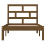 vidaXL Cadre de lit sans matelas marron miel bois massif 100x200 cm