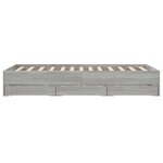 vidaXL Cadre de lit avec tiroirs sans matelas sonoma gris 135x190 cm