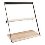 Etagère murale en acier et pin 50 x 21 x 52 cm