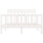 vidaXL Cadre de lit sans matelas blanc bois de pin massif 150x200 cm