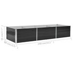 vidaXL Lit surélevé de jardin Anthracite 240x80x45 cm Acier galvanisé