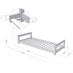 Lit enfant KIDDY 80 x 180 vert pétrole