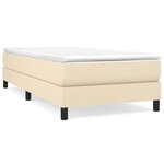 vidaXL Cadre de lit Crème 100 x 200 cm Tissu