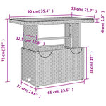 vidaXL Ensemble à manger de jardin et coussins 2 Pièces beige poly rotin