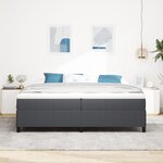 vidaXL Cadre de Lit Gris Foncé 200x200 cm Tissu Corde