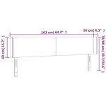 vidaXL Tête de lit avec oreilles Cappuccino 163x16x78/88 cm Similicuir