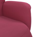 vidaXL Fauteuil inclinable avec repose-pied rouge bordeaux velours