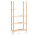 vidaXL Étagères de rangement à 5 niveaux 10Pièces 80x38x170 cm Pin 250 kg
