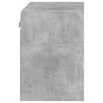 vidaXL Tables de chevet murales avec lumières LED 2 Pièces gris béton