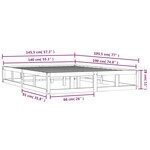 vidaXL Cadre de lit sans matelas 140x190 cm bois massif