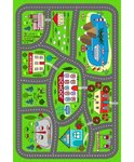 Tapis enfant Circuit de voiture 100 x 160 cm - Vert