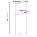vidaXL Buffet avec LED blanc 42 5x34x100 cm bois d'ingénierie