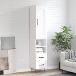 vidaXL Buffet haut Blanc 34 5x34x180 cm Bois d'ingénierie