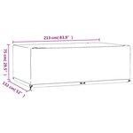 vidaXL Housse de salon de jardin 12 œillets 213x132x75cm rectangulaire
