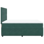 vidaXL Sommier à lattes de lit et matelas Vert foncé 160x200cm Velours
