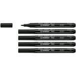 Marqueur pointe fine FREE acrylic T100 noir x 5 STABILO