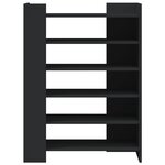 vidaXL Armoire à chaussures noir 74 5x37 5x100 cm bois d'ingénierie