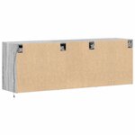 vidaXL Meuble TV mural avec lumières LED sonoma gris 130x31x45 cm