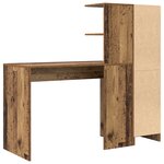 vidaXL Bureau avec rangement Bois ancien Bois d'ingénierie